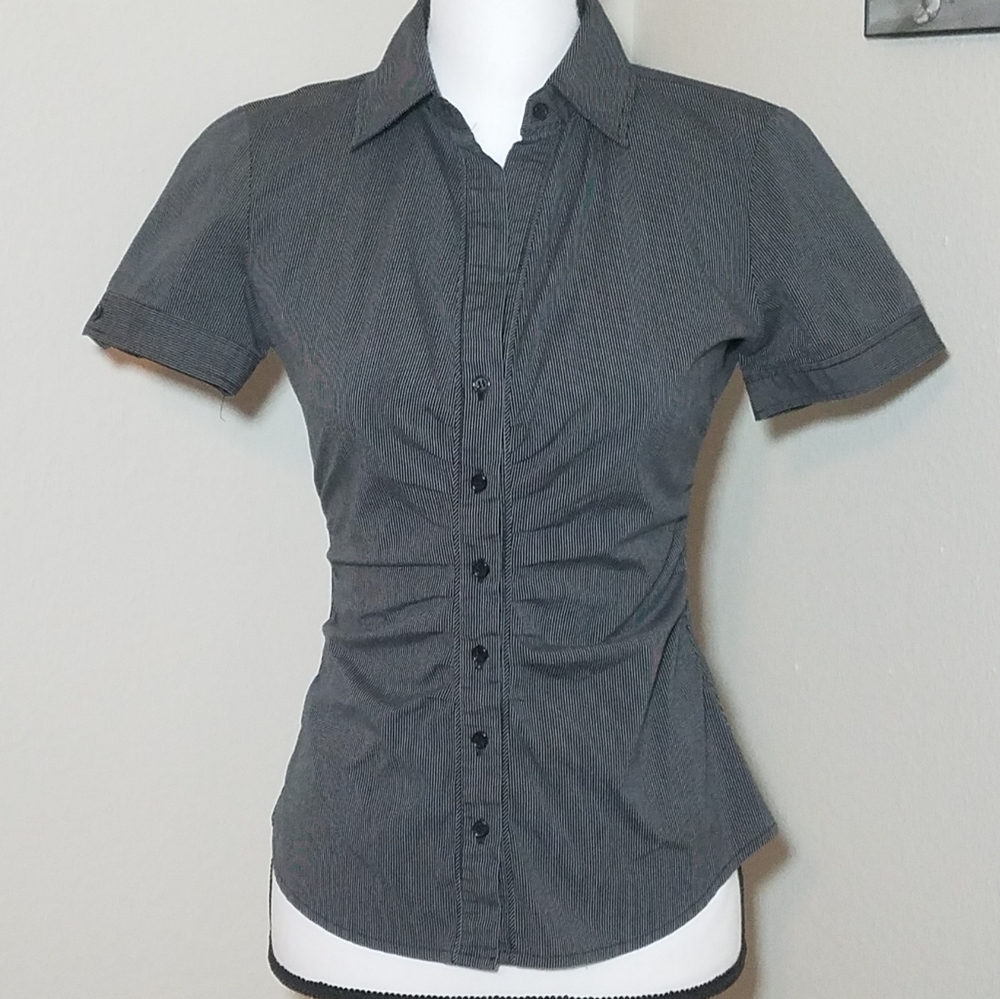 Striped button up blouse